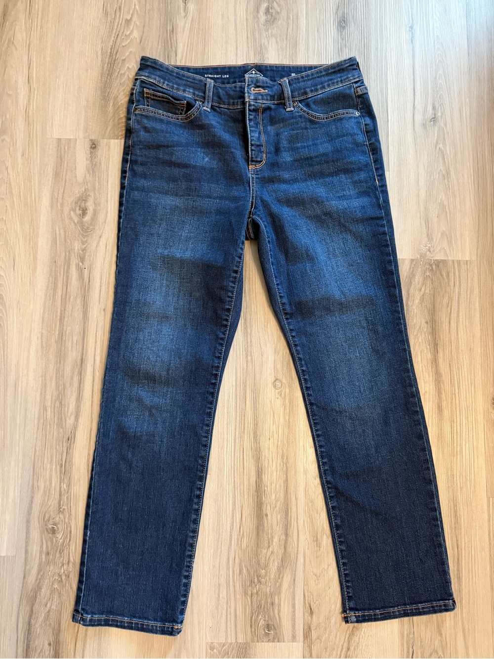 St. John's Bay Straight Leg Dark Blue Jeans Size 8P